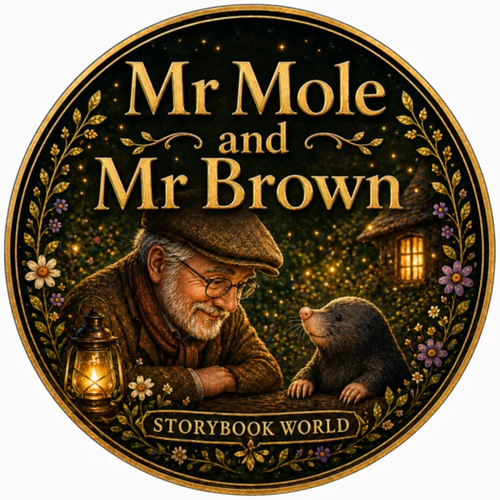 Mr Mole and Mr Brown Storybook World logo